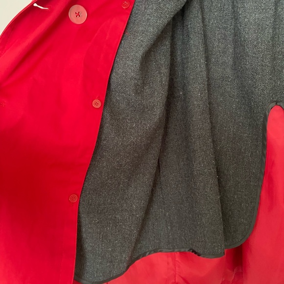 Michael Kors Red Double-Breasted Trench Coat. Size M. - Picture 9 of 10